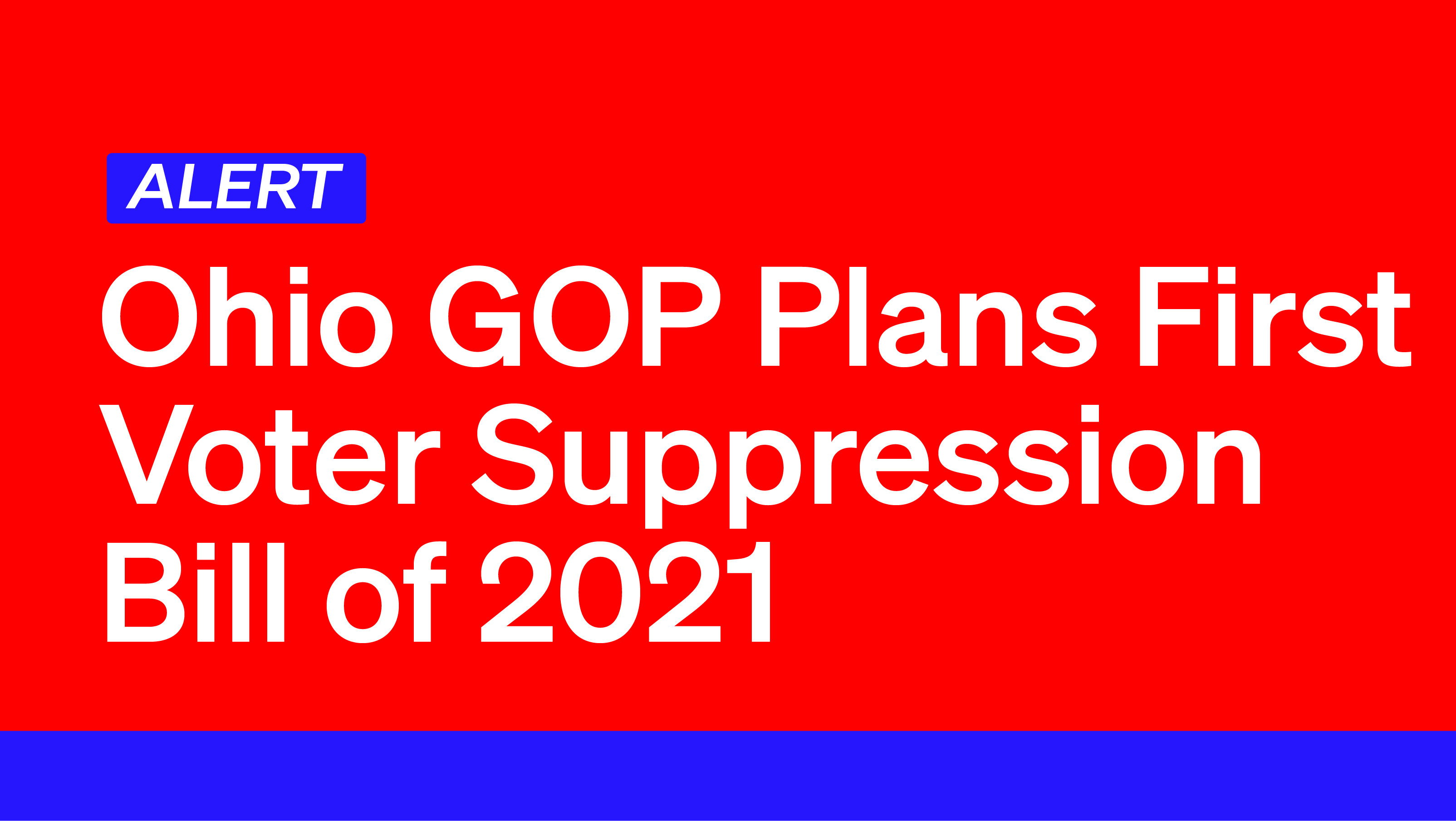 OH Republicans Planning First Voter Suppression Bills of 2021