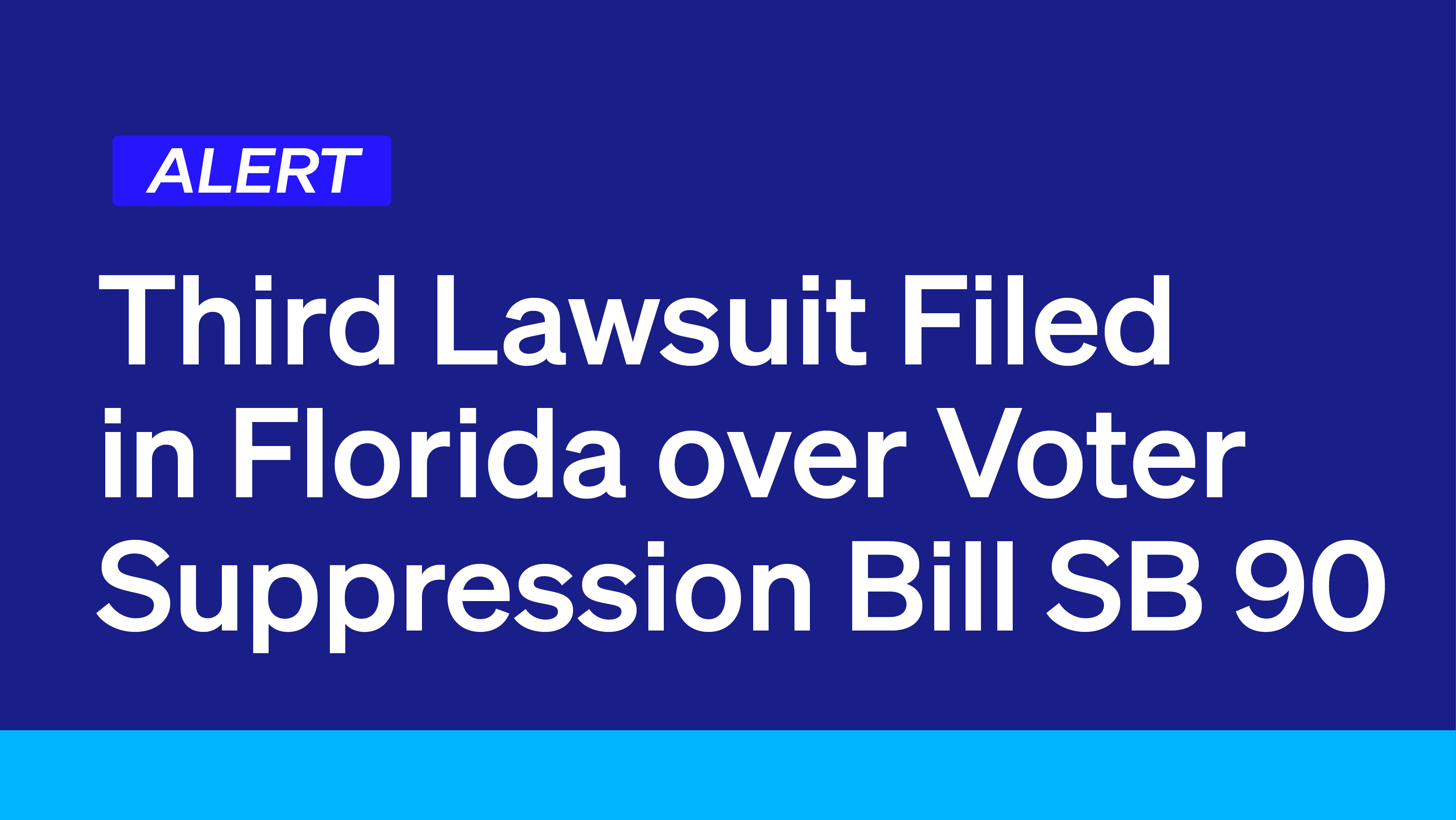 Third Lawsuit Filed against Florida Voter Suppression Bill Democracy