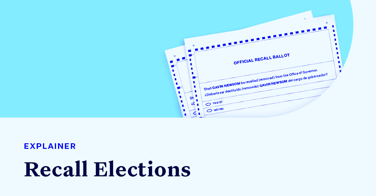 What Is A Recall Election Democracy Docket