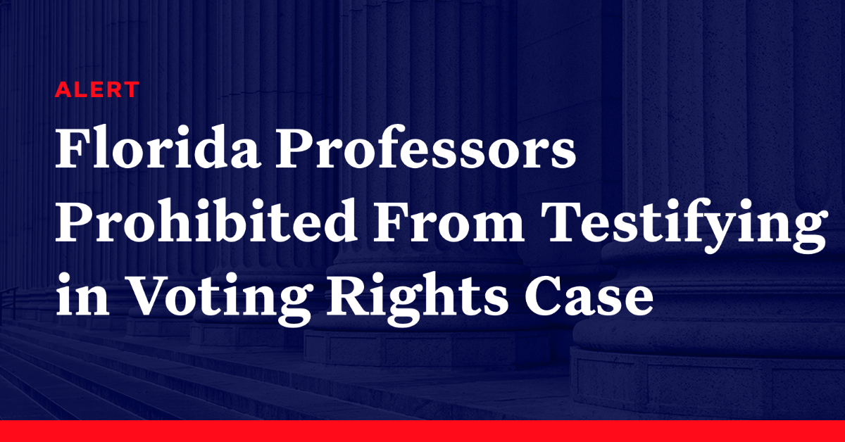 Florida Professors Prohibited From Testifying In Voting Rights Case ...