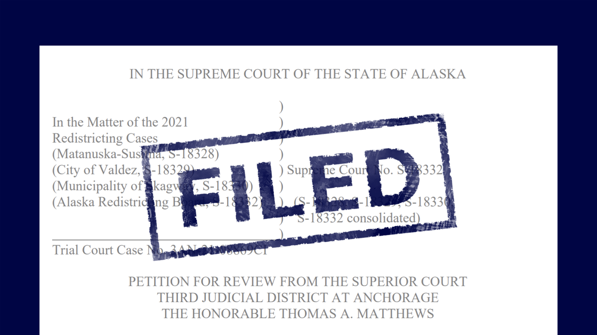 Court Cases Alaska Legislative Redistricting Challenge Matanuska Susitna Borough Democracy 