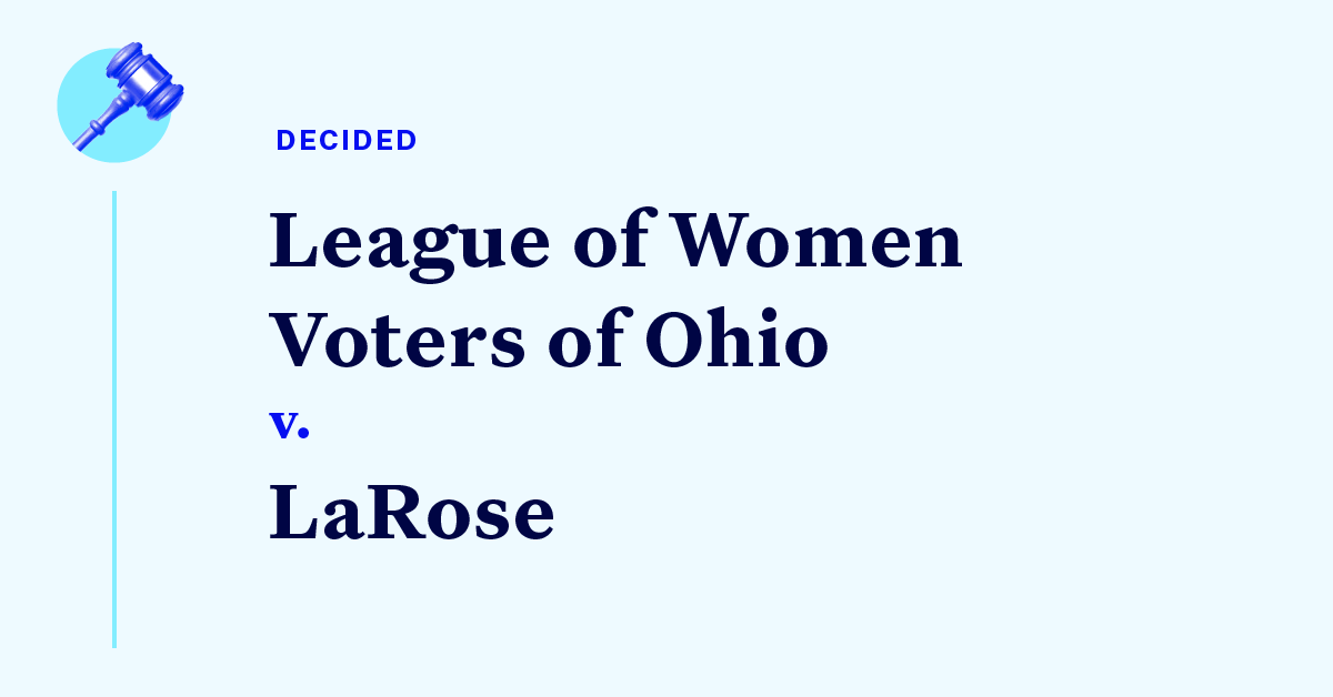 Court Cases Ohio Congressional Redistricting Challenge Lwvo Ii Democracy Docket 0001