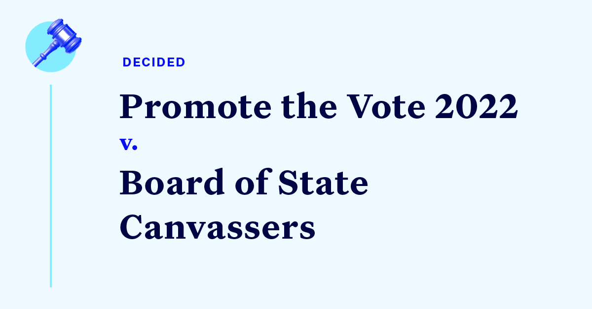 Court Cases Michigan Promote The Vote Ballot Initiative Challenge Democracy Docket 5676