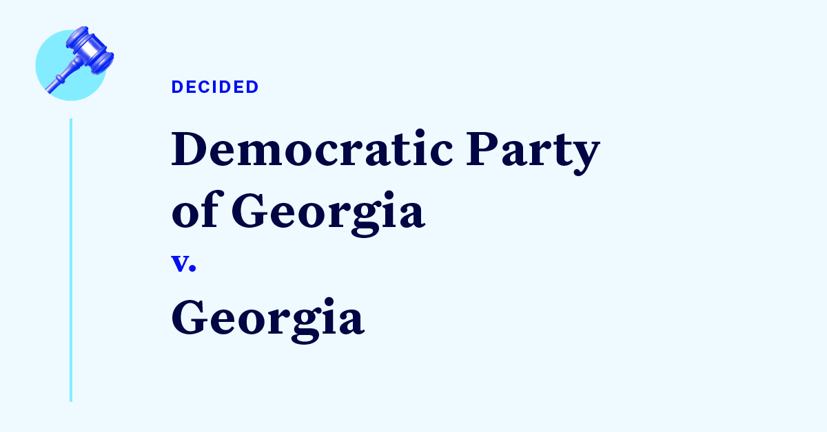 Court Cases - Georgia Runoff Nov. 26 Early Voting Challenge - Democracy ...