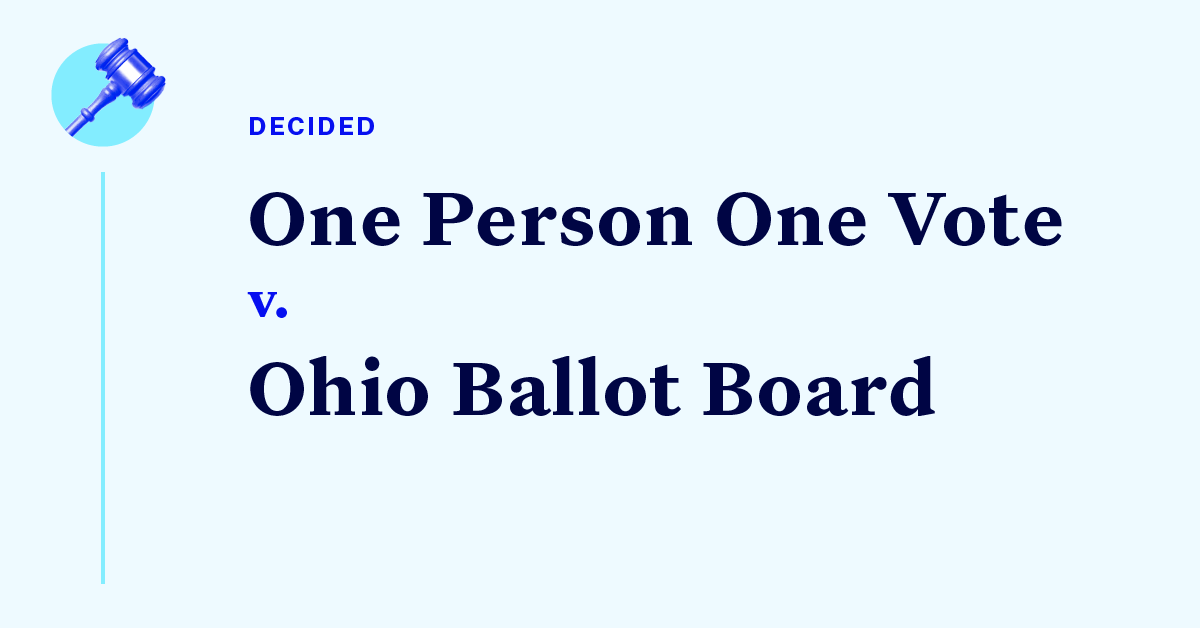 Court Cases Ohio S.J.R. 2 Ballot Language Challenge Democracy Docket