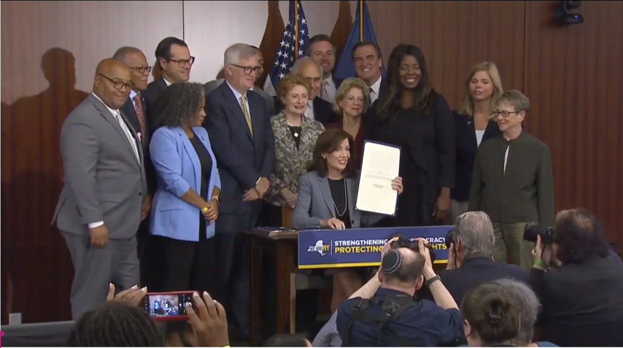 New York Gov. Kathy Hochul Signs Package Of Voting Rights Laws ...