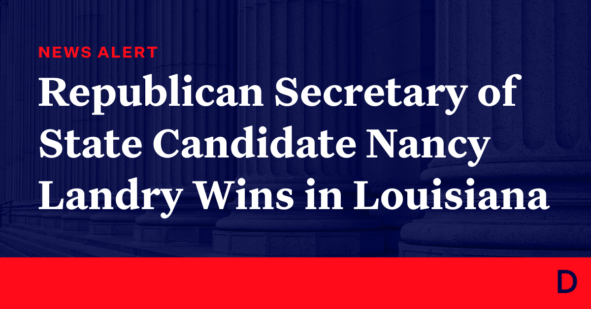 Republican Secretary of State Candidate Nancy Landry Wins in Louisiana