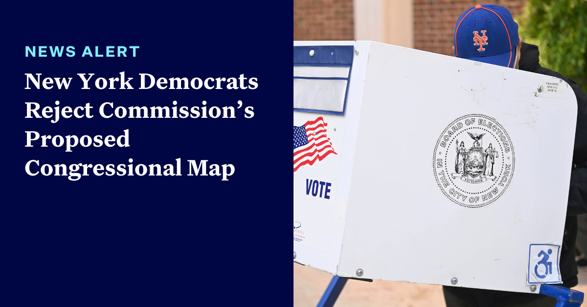 New York Democrats Reject Commissions Proposed Congressional Map