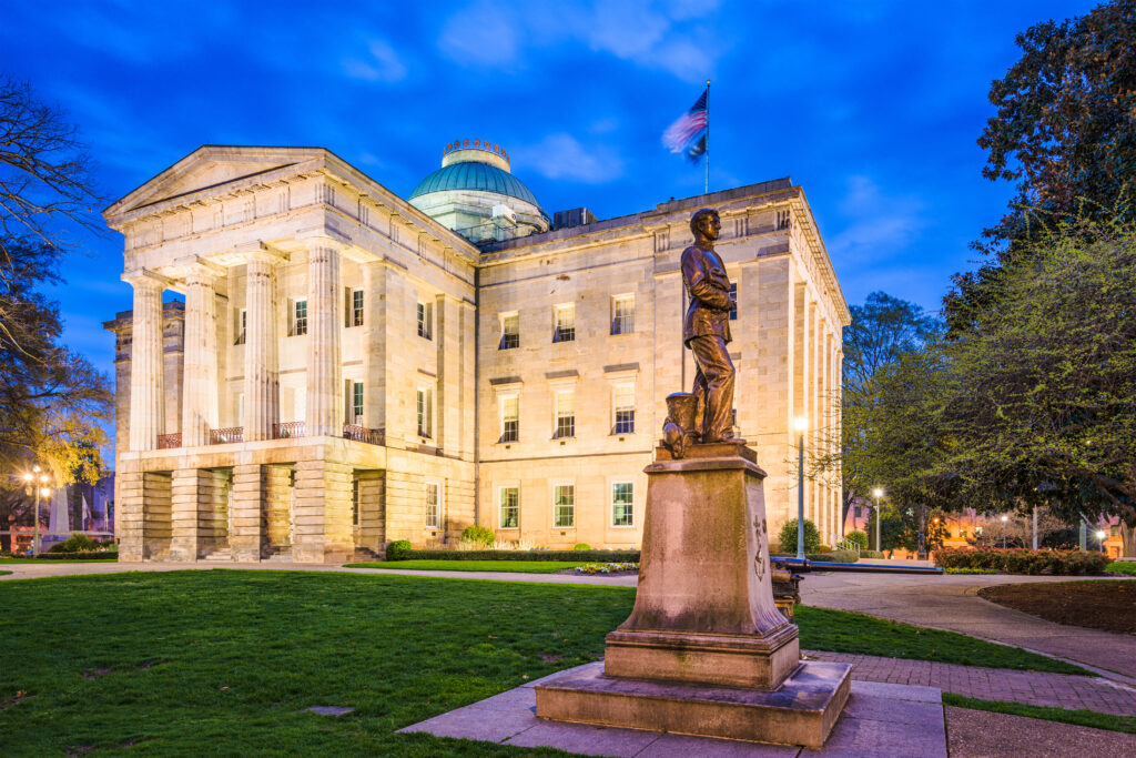 Raleigh, North Carolina, USA State Capitol Building. (Adobe Stock)