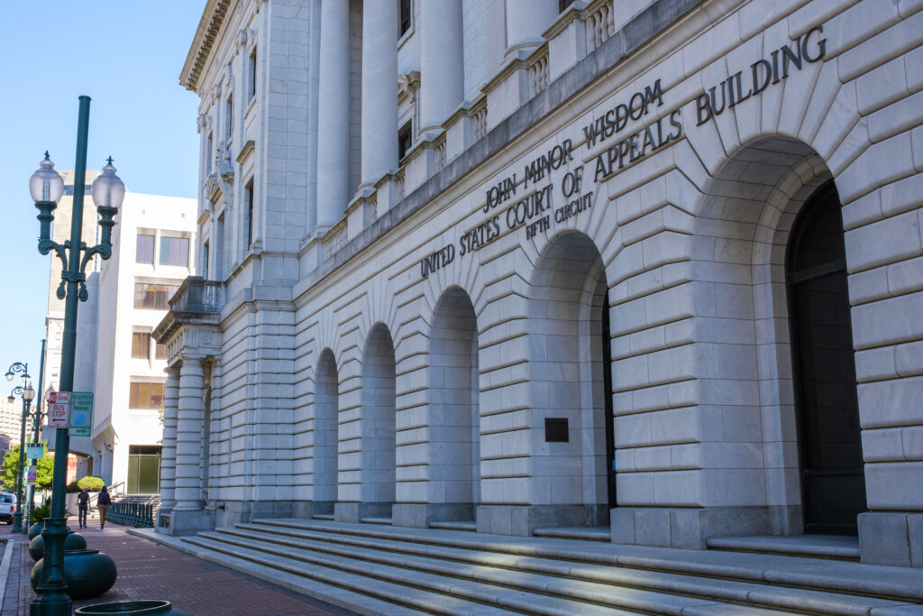 The U.S. 5th Circuit Court of Appeals. Credit: Adobe Stock. 