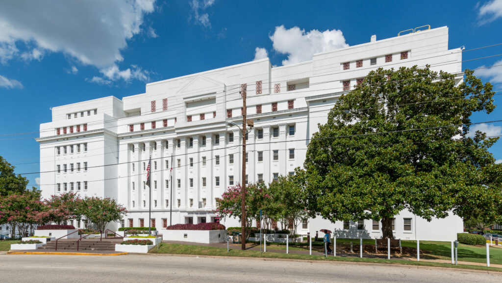 A west view of the Alabama State House, Montgomery