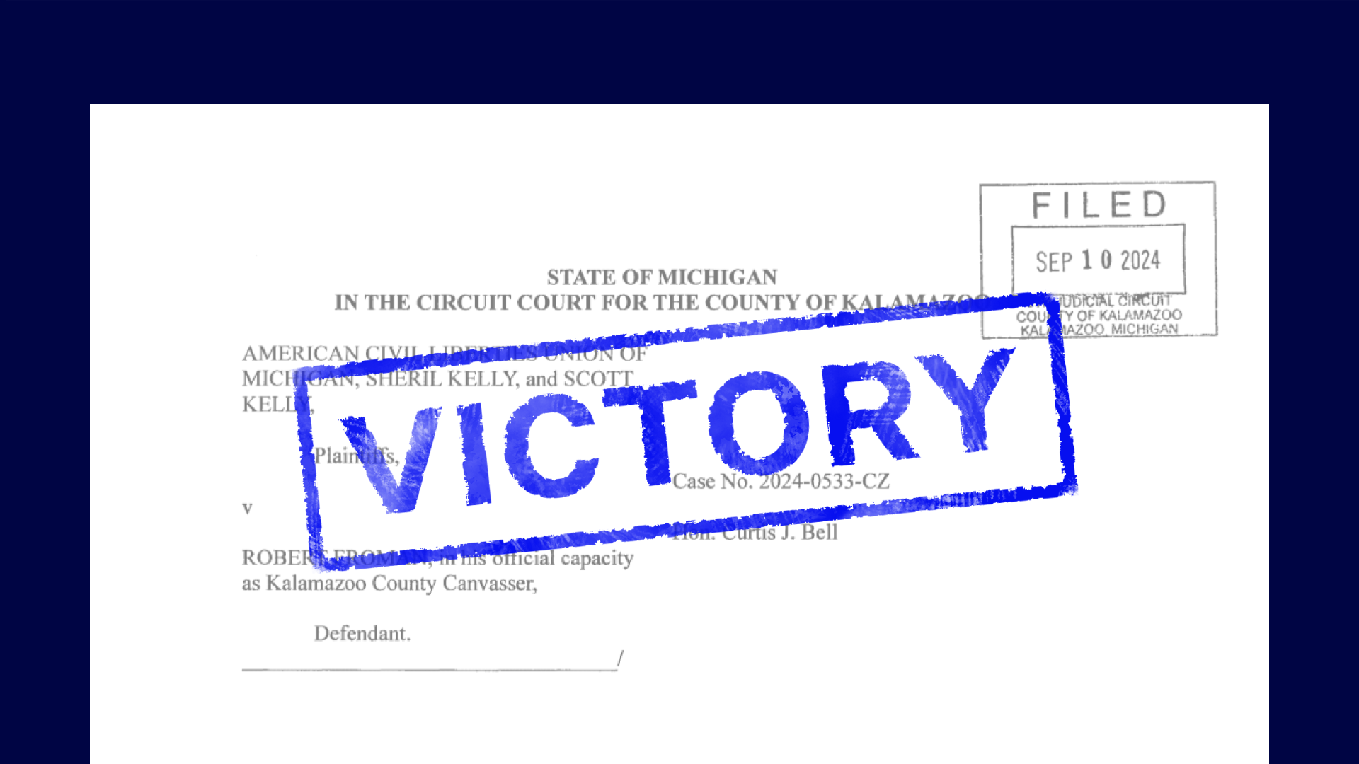 Court Cases - Michigan Kalamazoo County Certification Duty Challenge ...